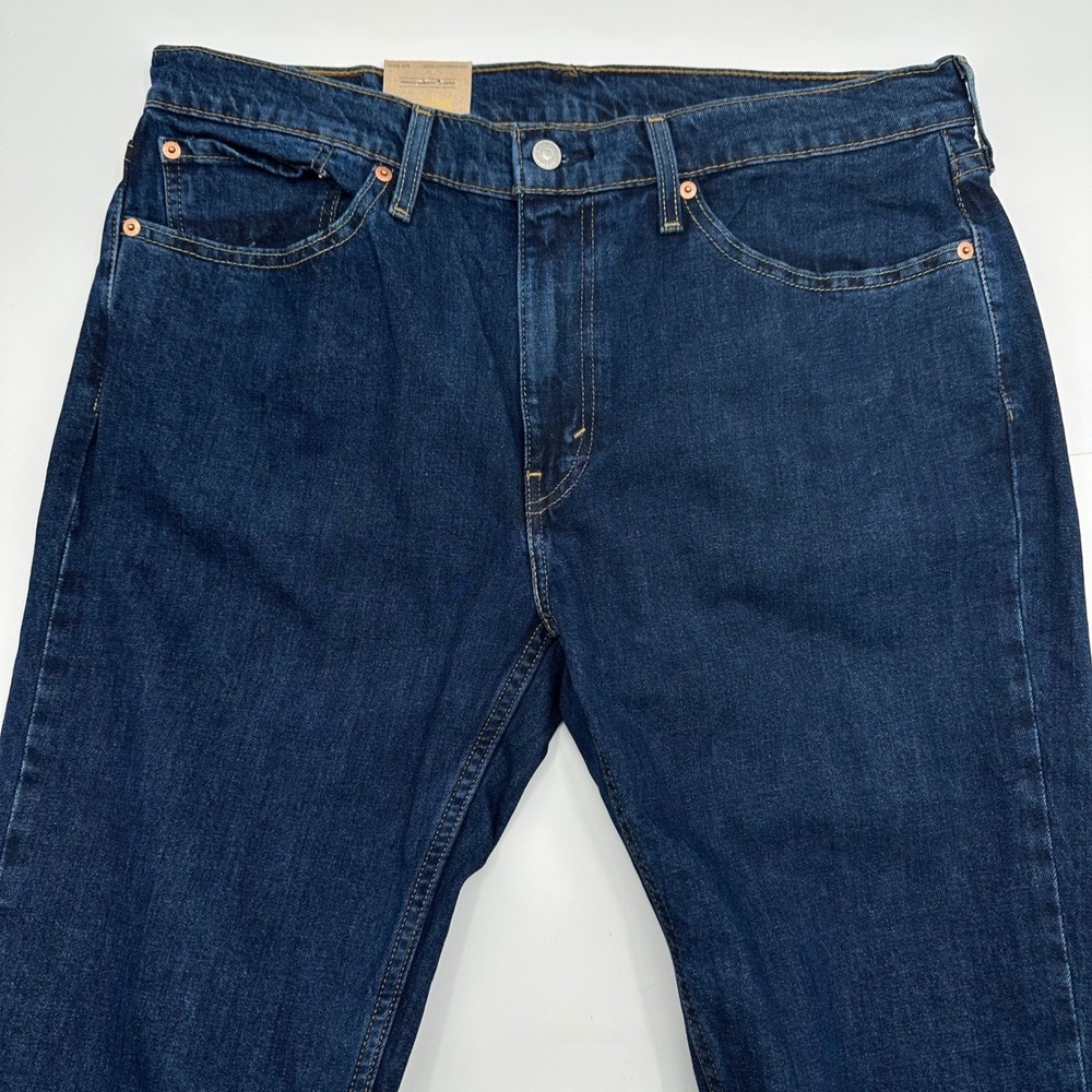 Levis 514 Straight Fit Mens Jeans 36x32‎ Dark Indigo Blue Stretch 00514-0404 NEW